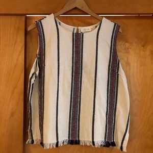 Linen summer striped  top from Evereve